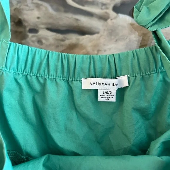 American eagle bow tie green tiered tank top - Picture 3 of 4